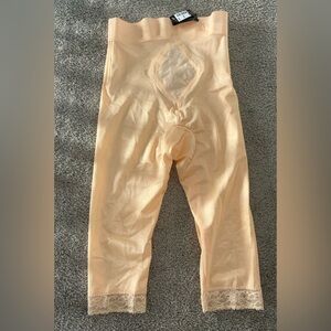 Rago Style 6266 | High Waist Capri Pant Liner with Tummy Control Satin Panel